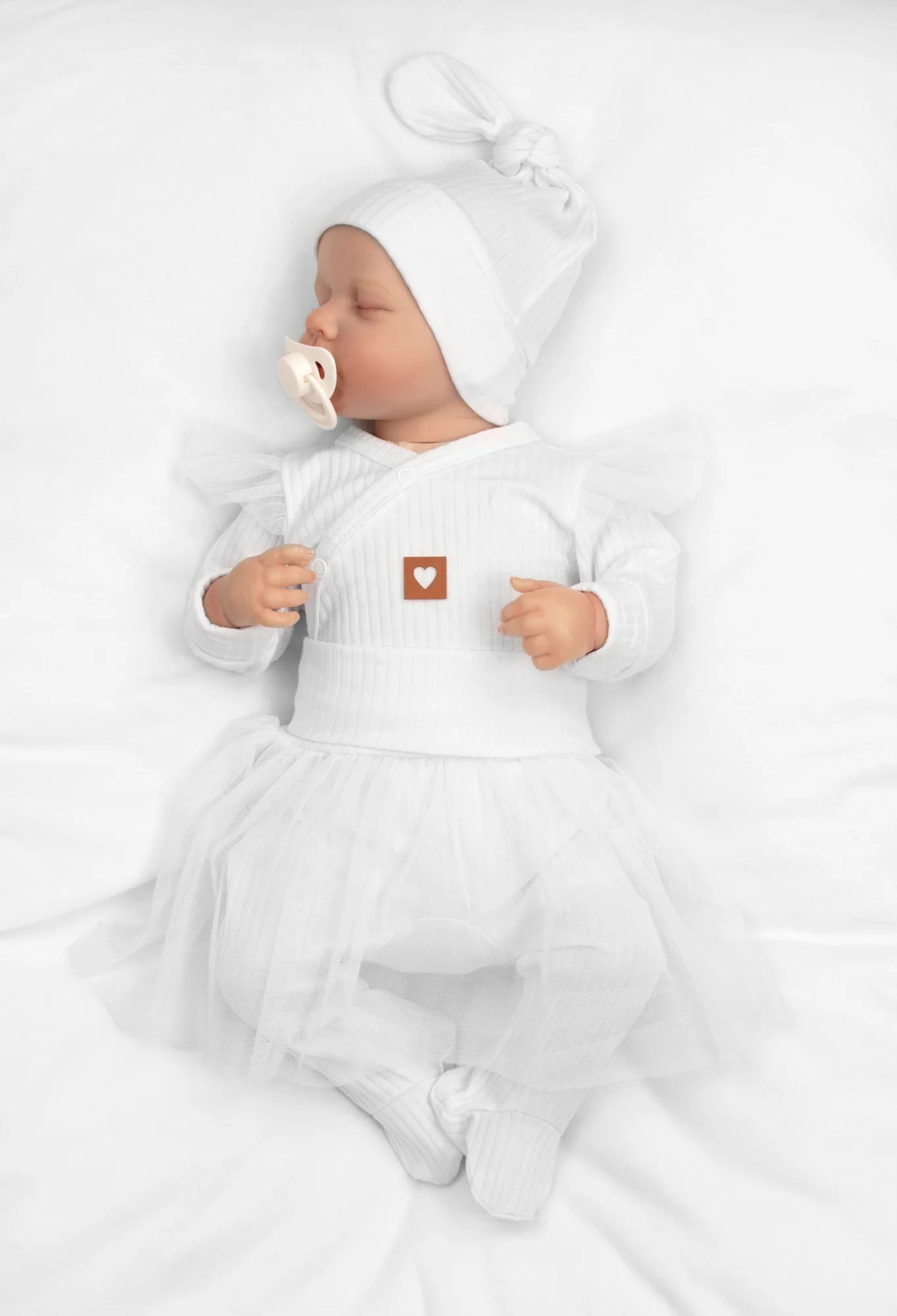 Baby Nellys Rostoucí souprava 3D Lux, Sweet Angel - bílá, 68/74