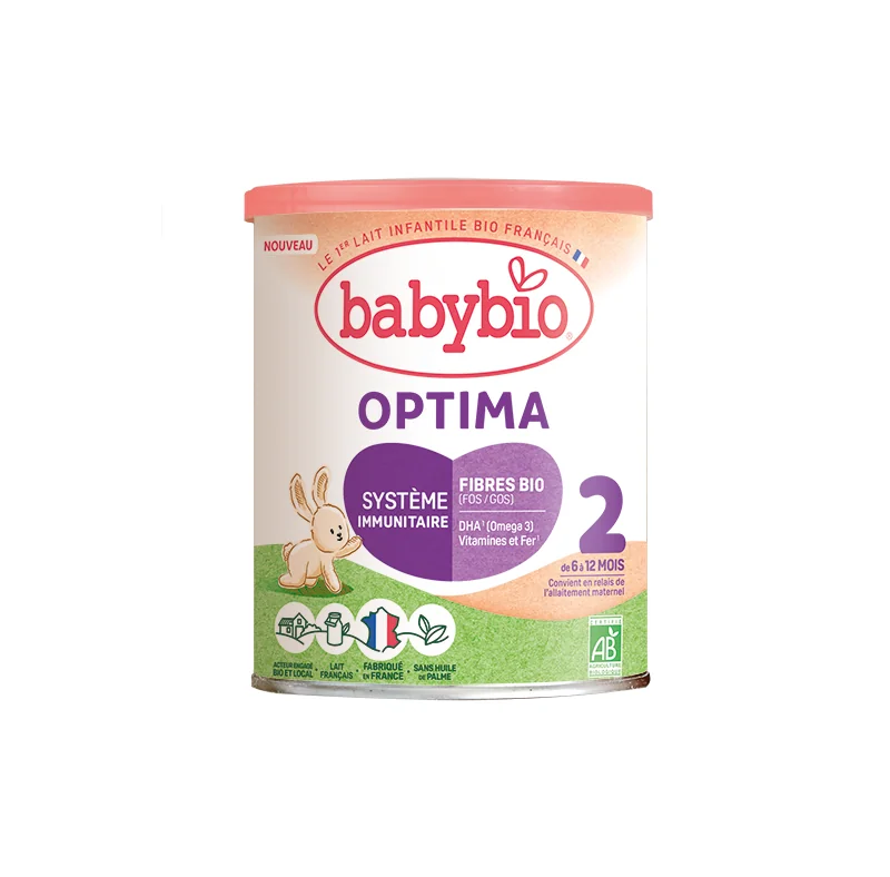 Babybio Optima 2 Pokračovací kojenecké bio mléko s probiotiky a prebiotiky 400 g