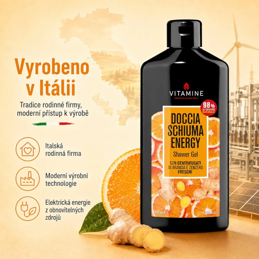 Vitamine Energy Pomeranč a zázvor sprchový gel 400 ml