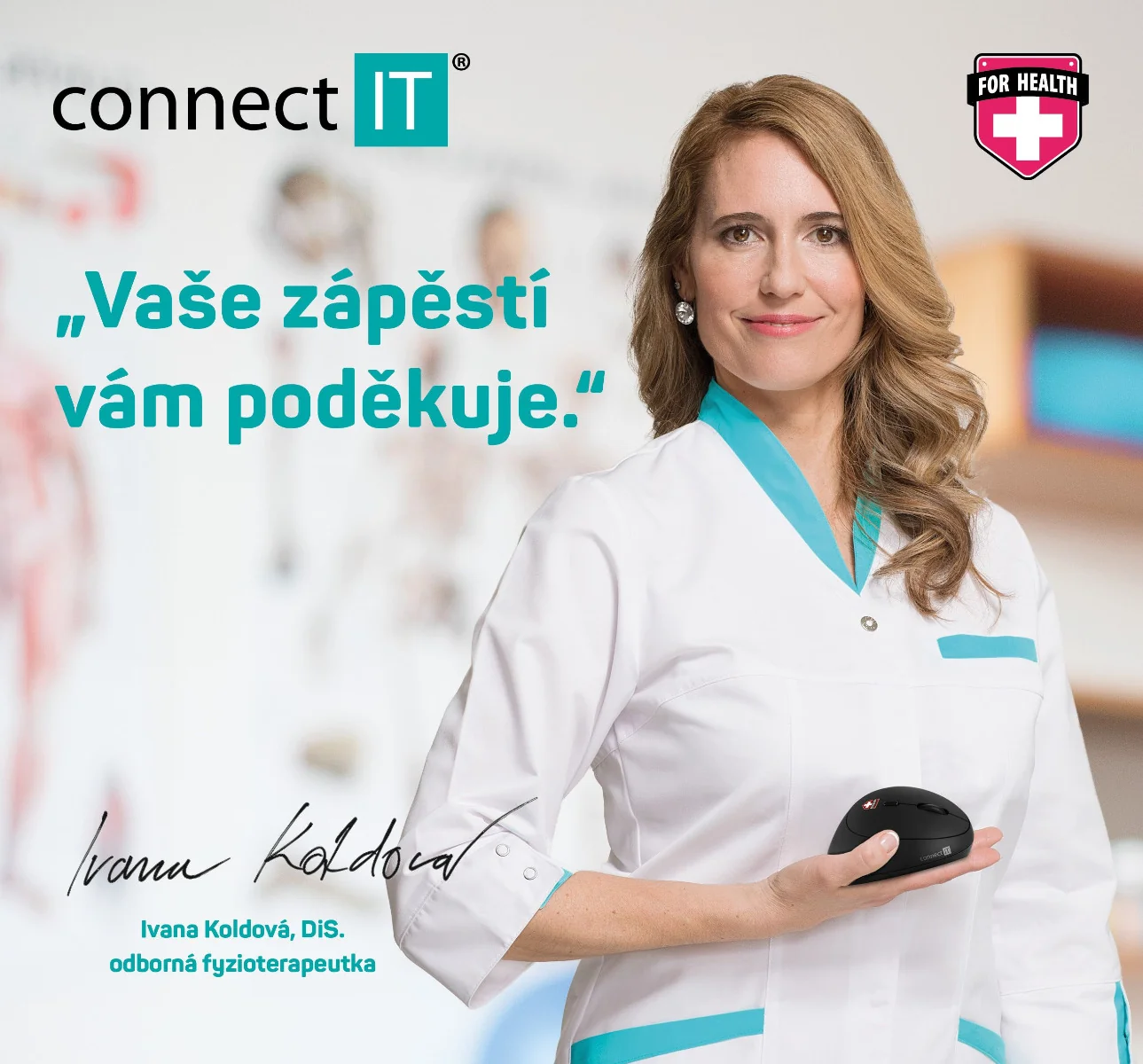 Connect IT CMO-2600-BK ladies ergonomická vertikální myš