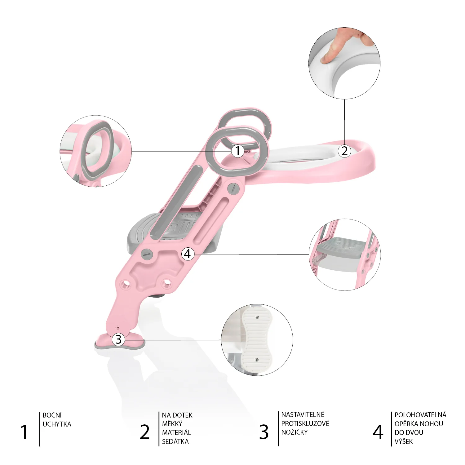 Zopa Schůdky na WC Loostep, Blush PInk 1