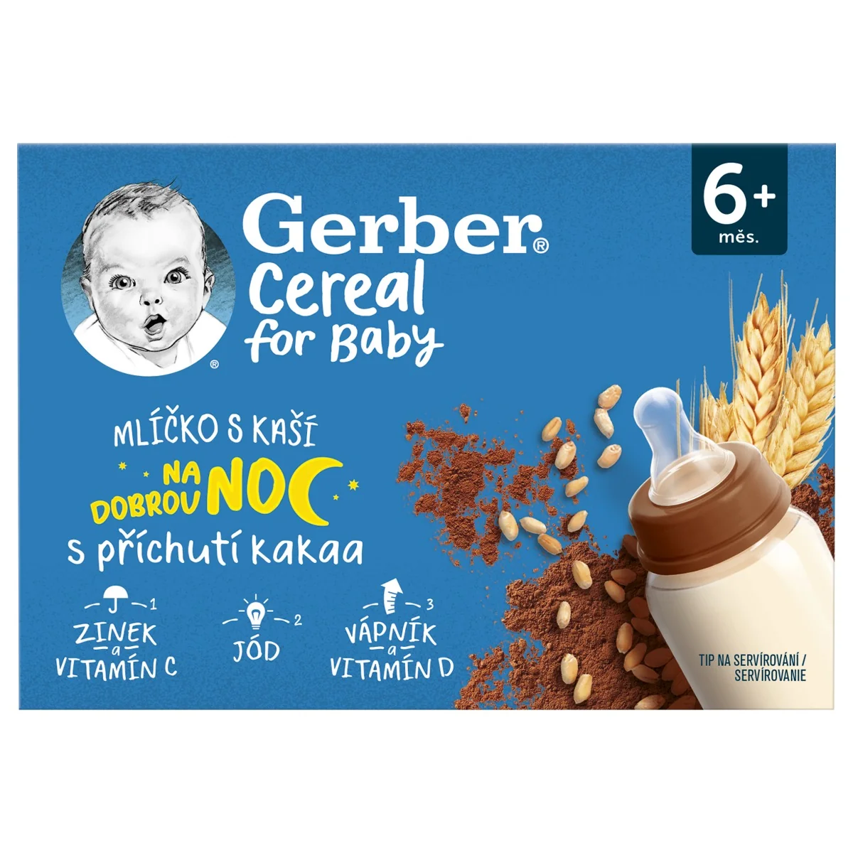 Gerber Cereal Mlíčko s kaší s kakaovou příchutí 6m+ 2x200 ml