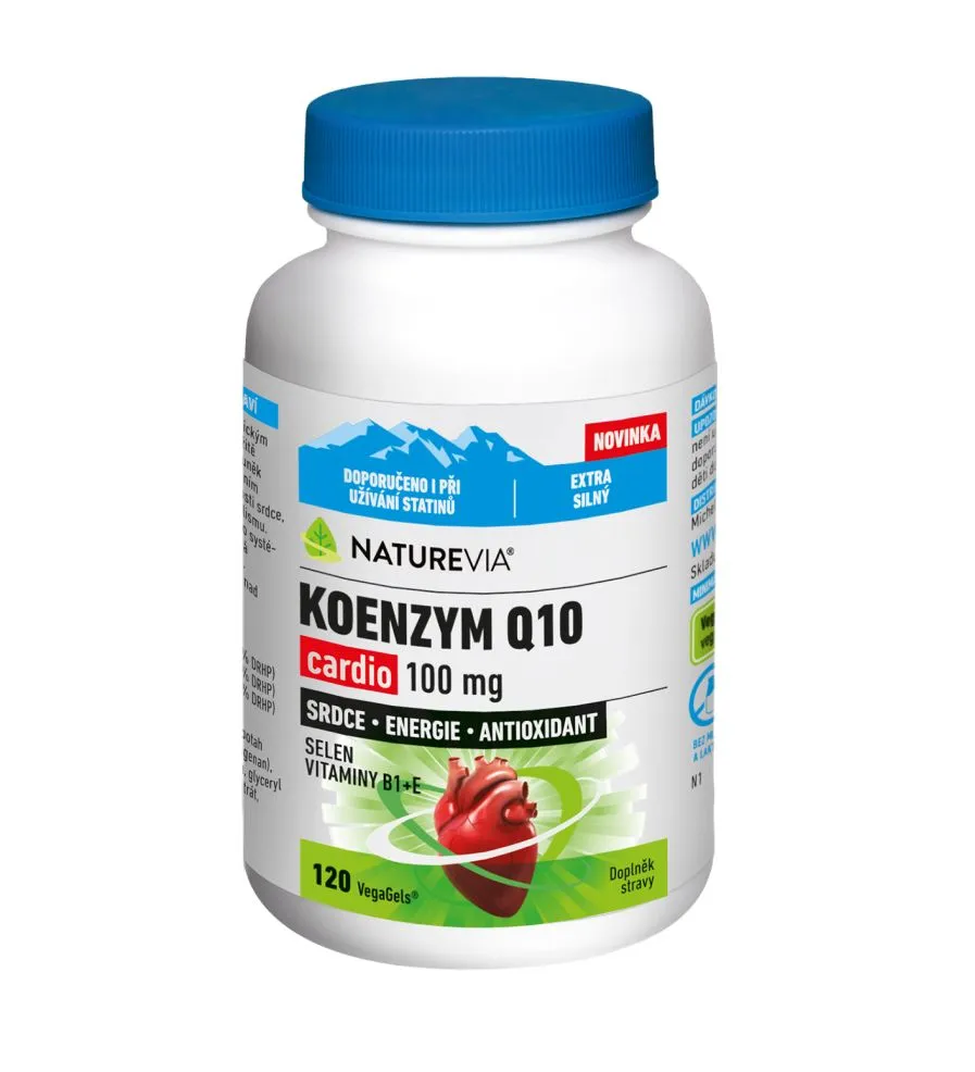 NatureVia Koenzym Q10 Cardio 100 mg 120 kapslí