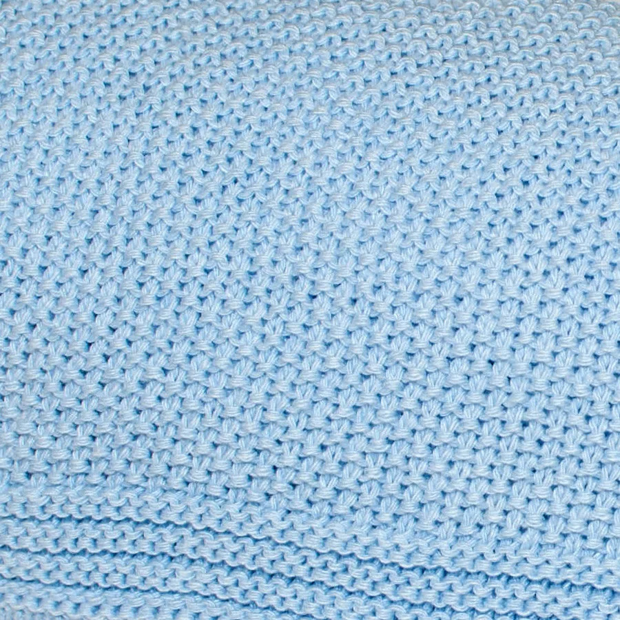 Baby Nellys Bavlněná deka, dečka pletená, BASIC, 80x90cm, modrá