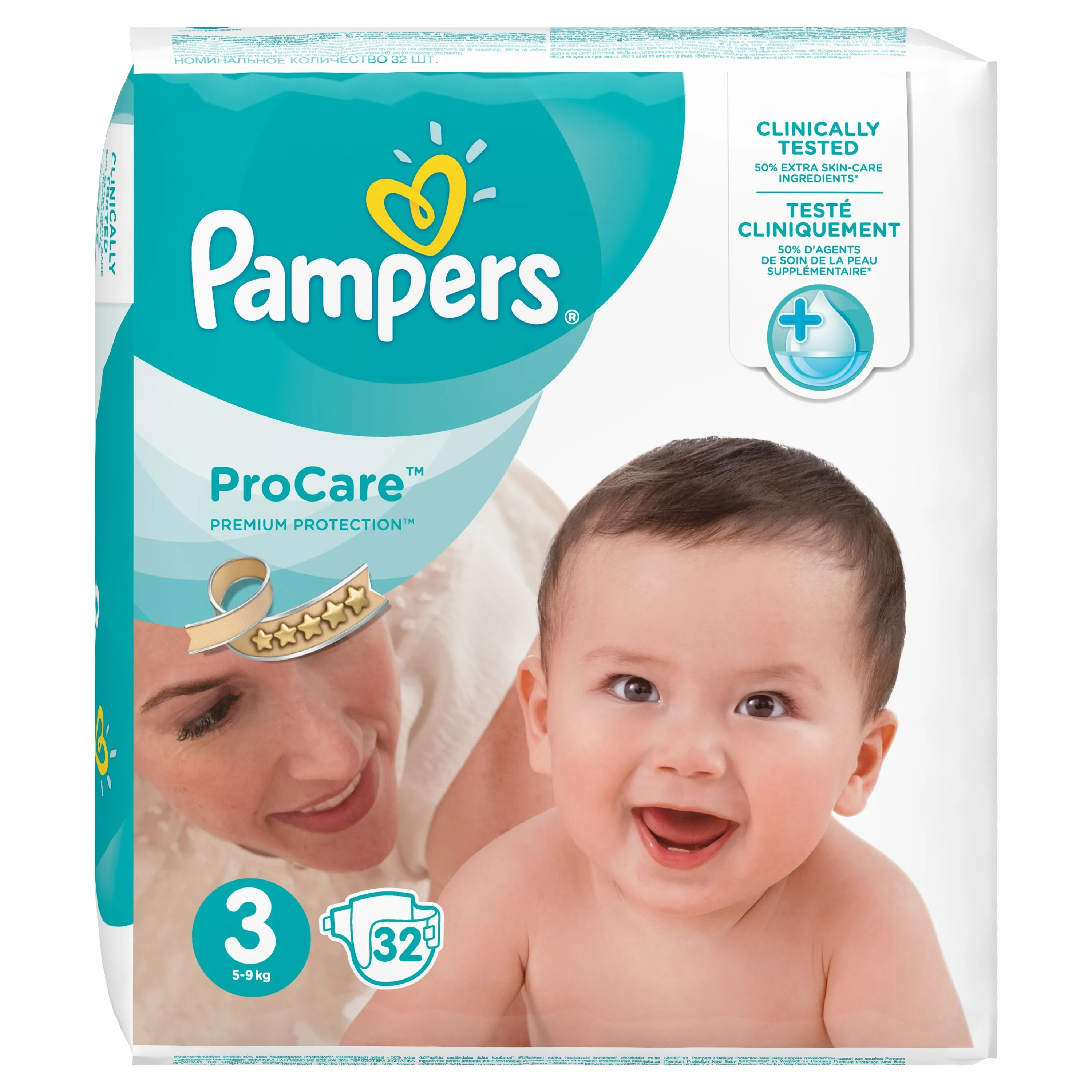 Pampers Pro Care S3 5–9 kg dětské pleny 32 ks