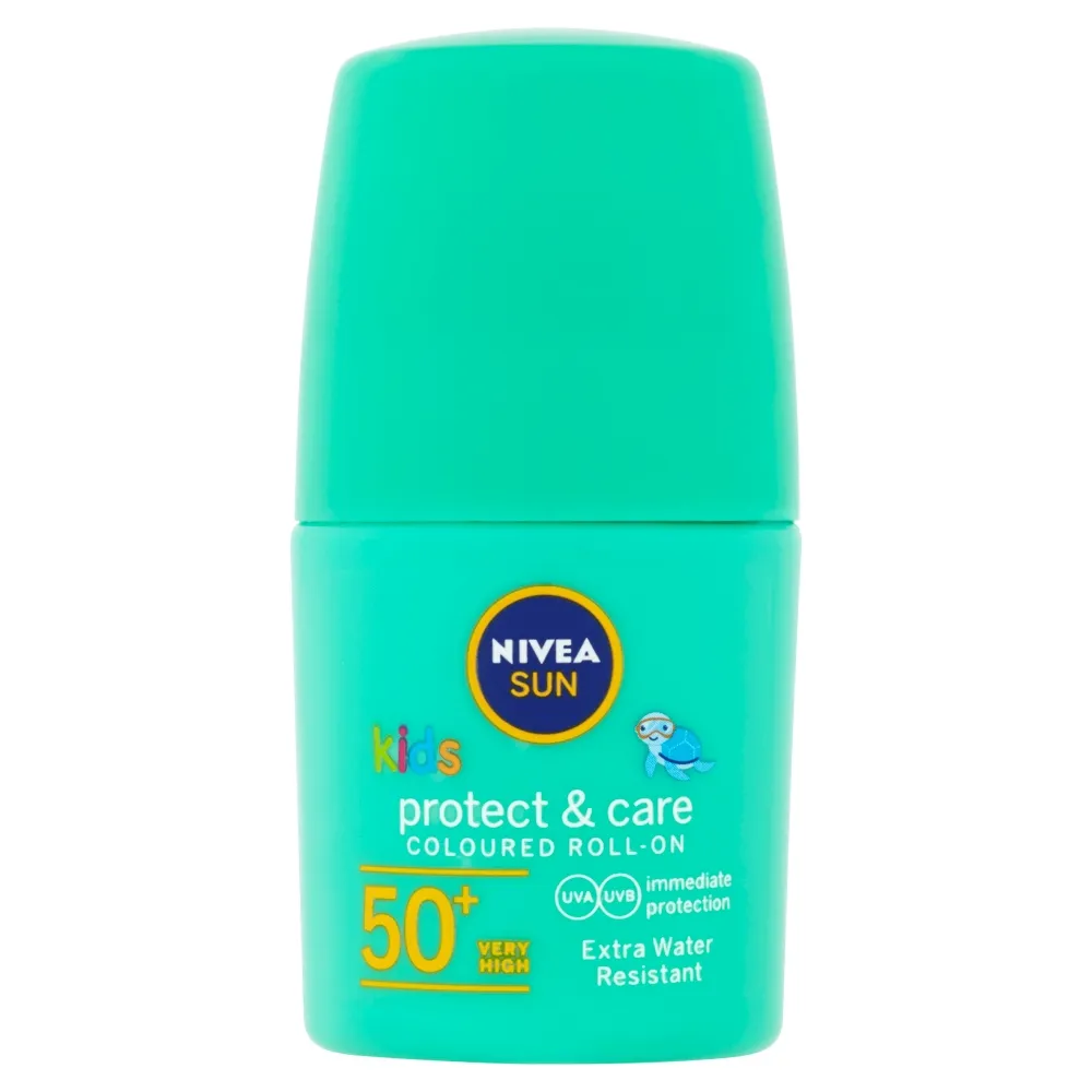 Nivea SUN Protect & Care Dětské barevné mléko na opalování SPF50+ roll-on 50 ml zelené