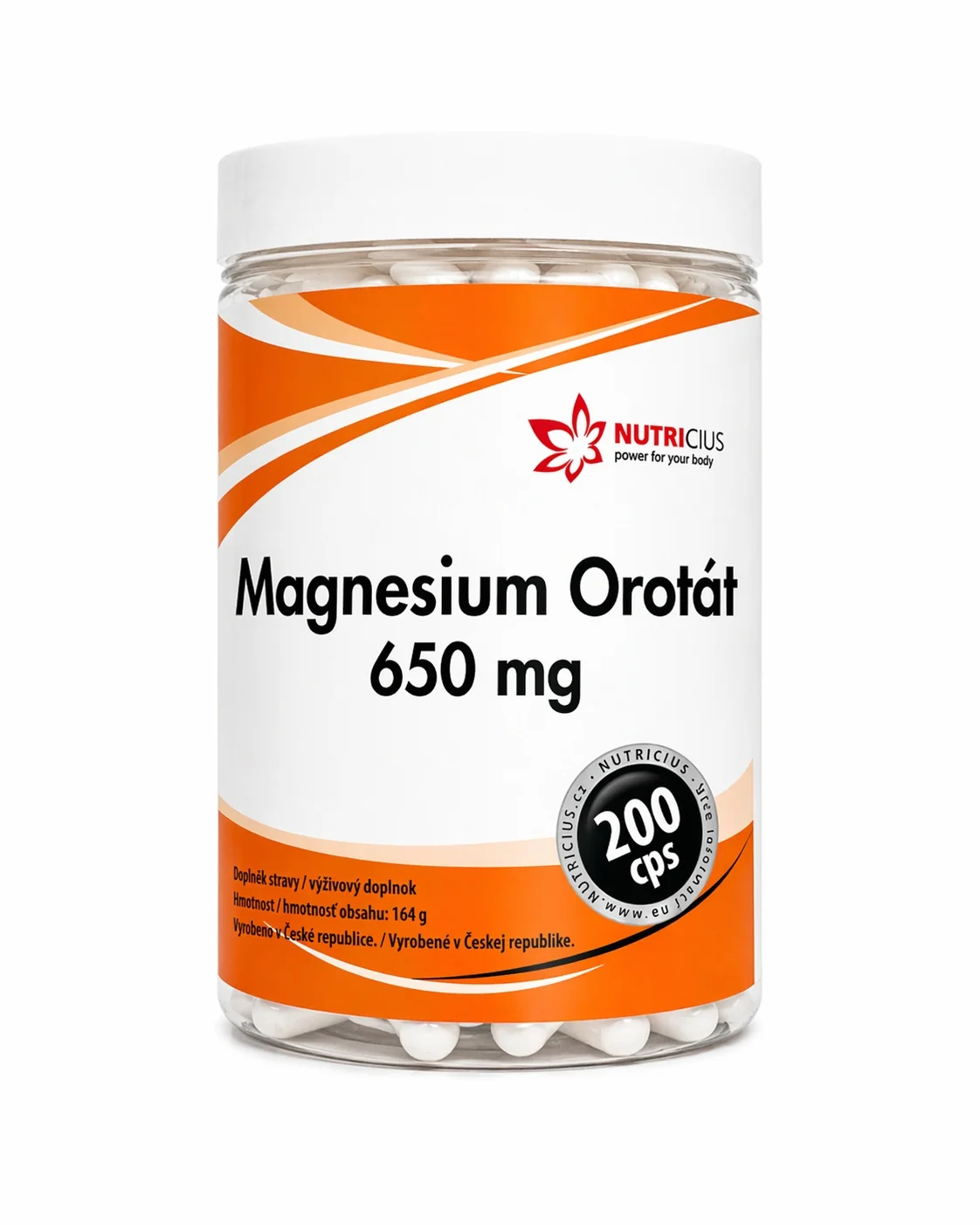 Nutricius Magnesium Orotát 650 mg 200 kapslí