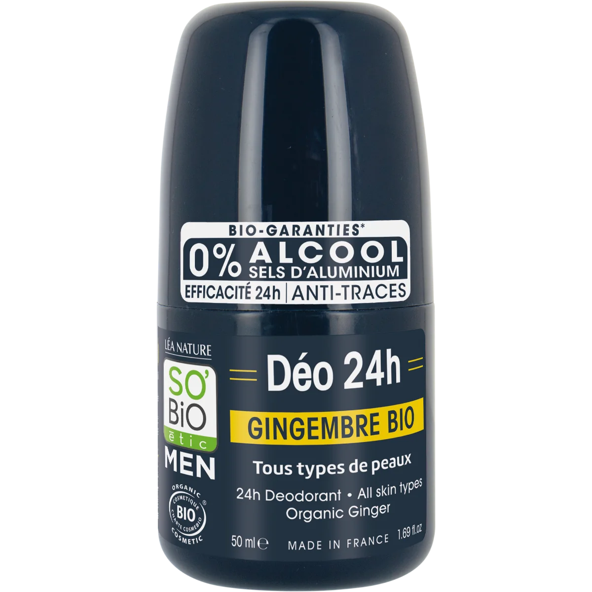 SO’BiO étic MEN Deodorant 24h zázvor BIO roll-on 50 ml