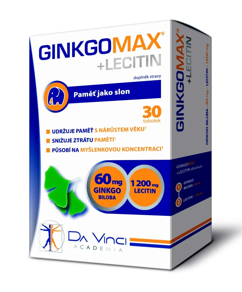GinkgoMAX + Lecitin Da Vinci Academia tob.30