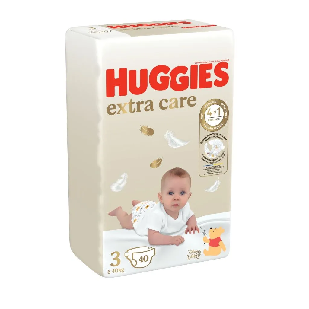 Huggies Extra Care 3 6-10 kg dětské pleny 40 ks