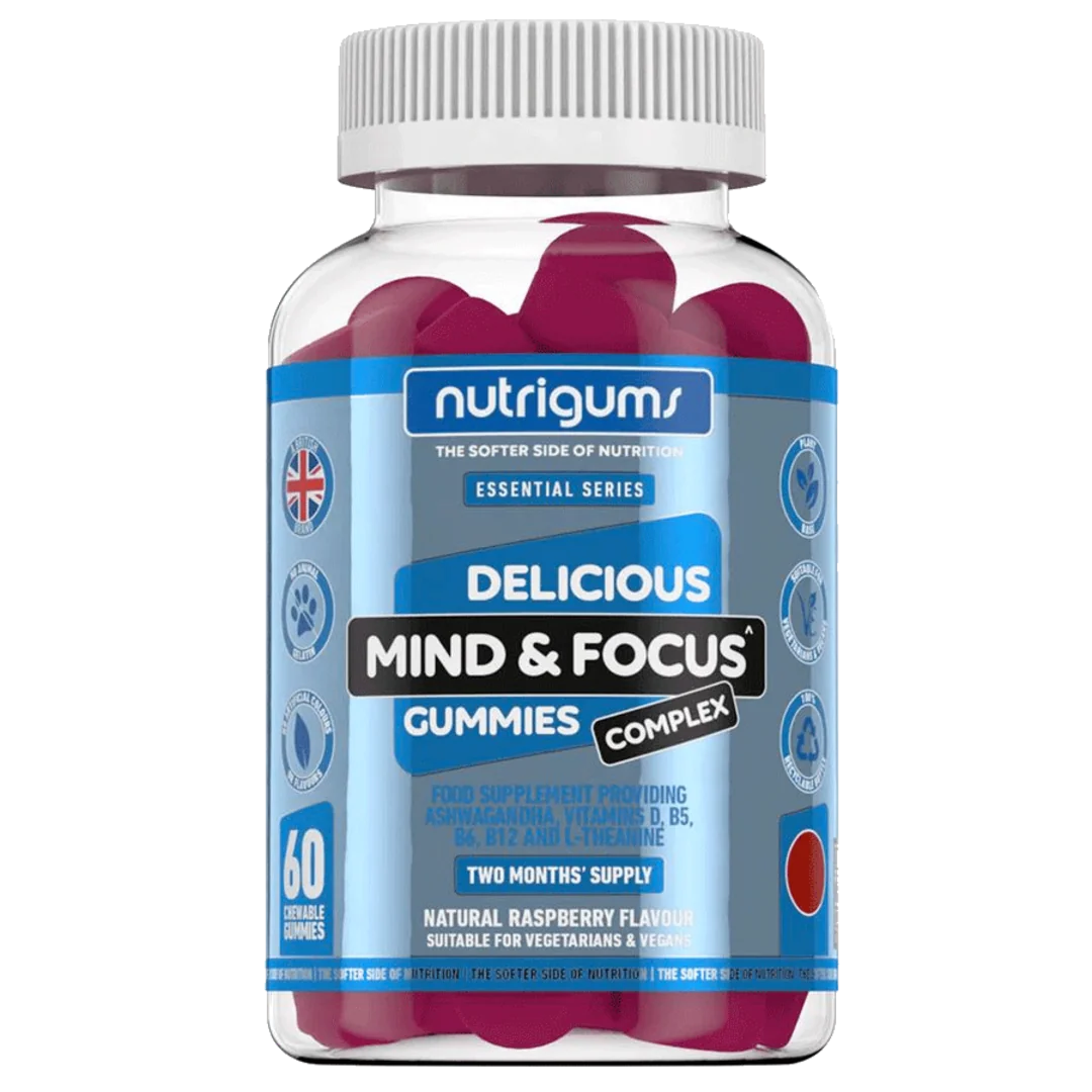 Nutrigums Mind & Focus Complex 60 želé - malina