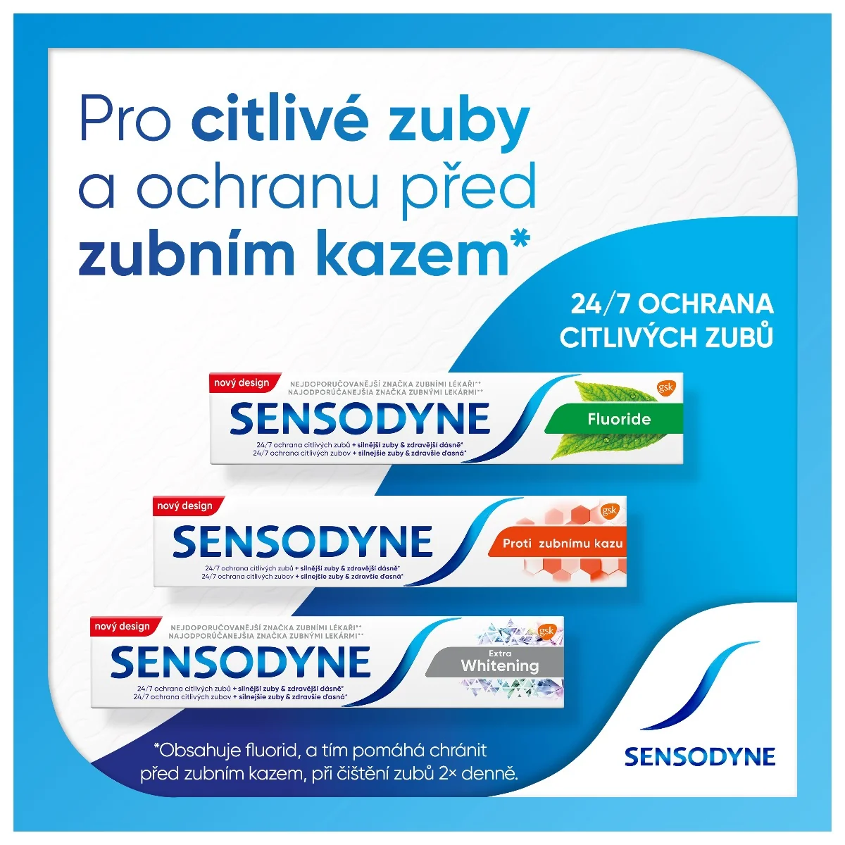 Sensodyne Fluoride zubní pasta 2x75 ml