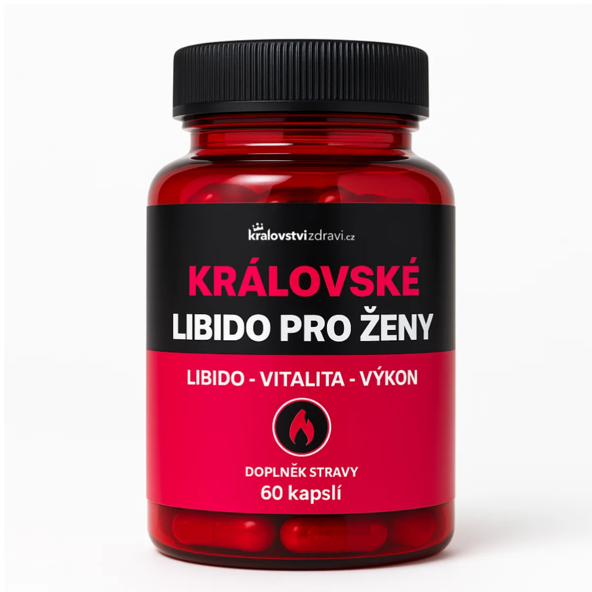 Království zdraví Královské Libido pro ženy, Maca 600 mg + Ženšen 100 mg, 60 kapslí