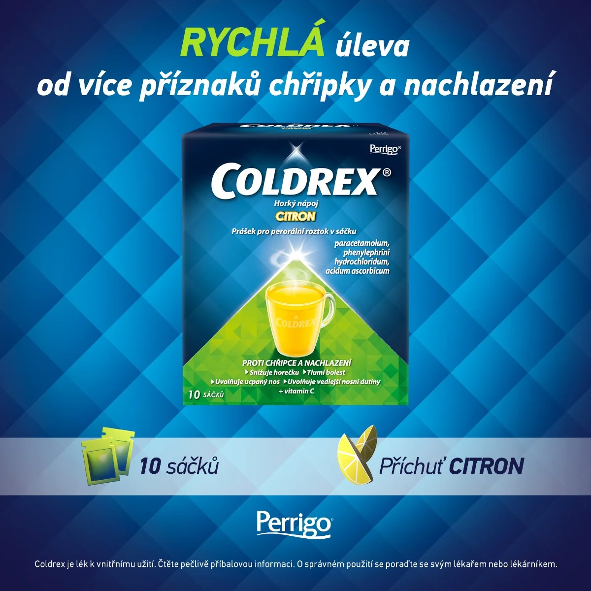 Coldrex Horký nápoj Citron 10 sáčků