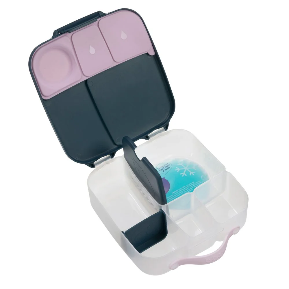B.BOX Svačinový box velký + Krabička na oběd - set růžový