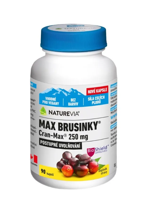 NatureVia Max Brusinky Cran-Max 90 kapslí