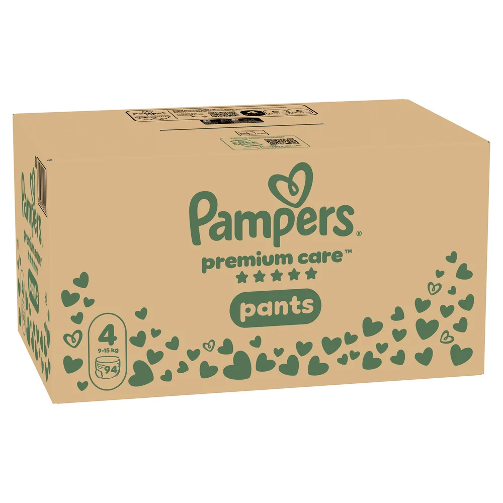 Pampers Premium Care Pants vel. 4 9-15 kg plenkové kalhotky 94 ks