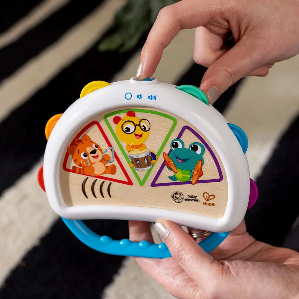 Baby Einstein Hračka hudební tamburína Tap & Shake™ Magic Touch™ HAPE 6m+