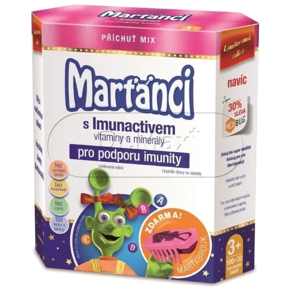 Walmark Marťánci Imuno MIX tbl.100+30+dárek GIRL Vánoce