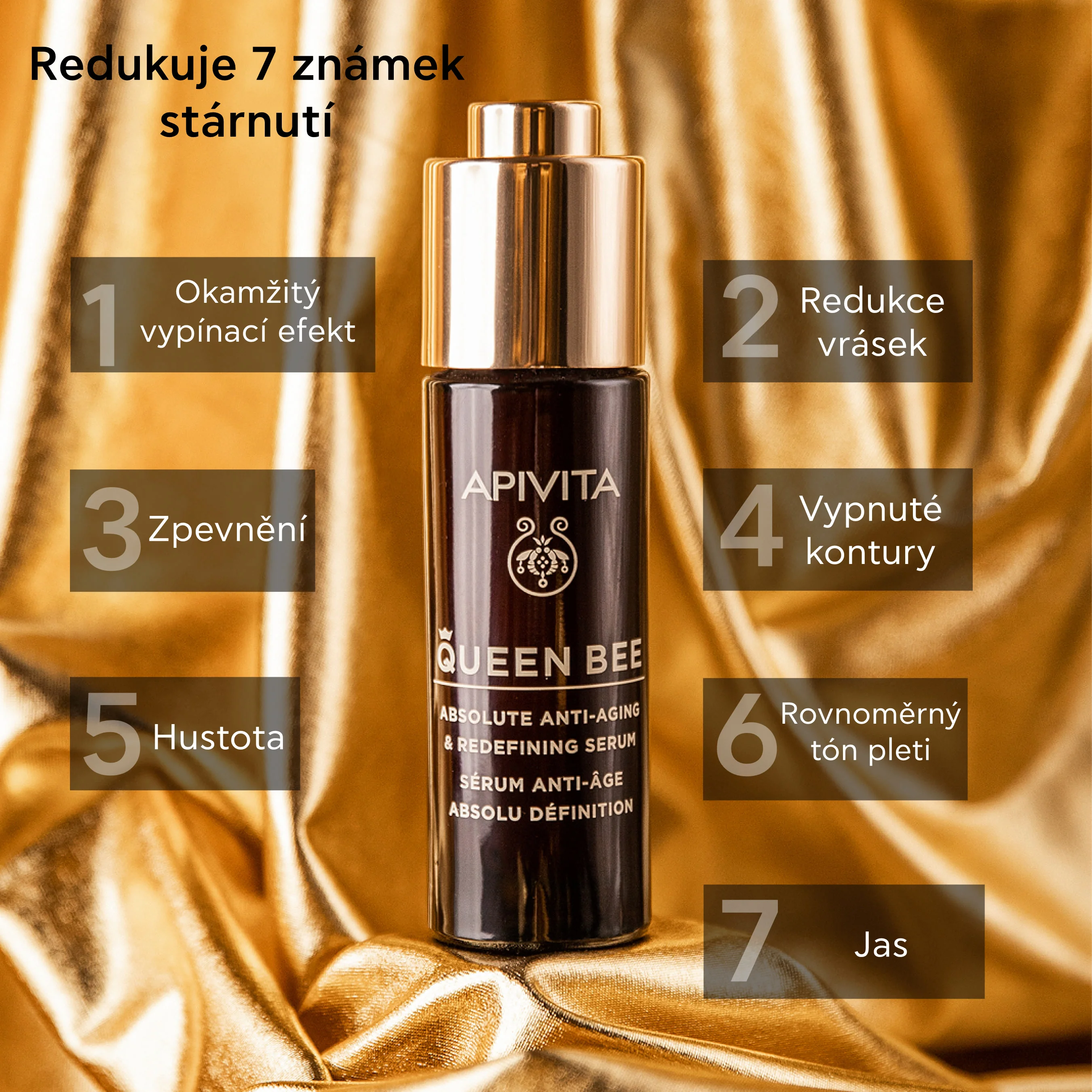 APIVITA Queen Bee obnovující sérum proti příznakům stárnutí 30 ml