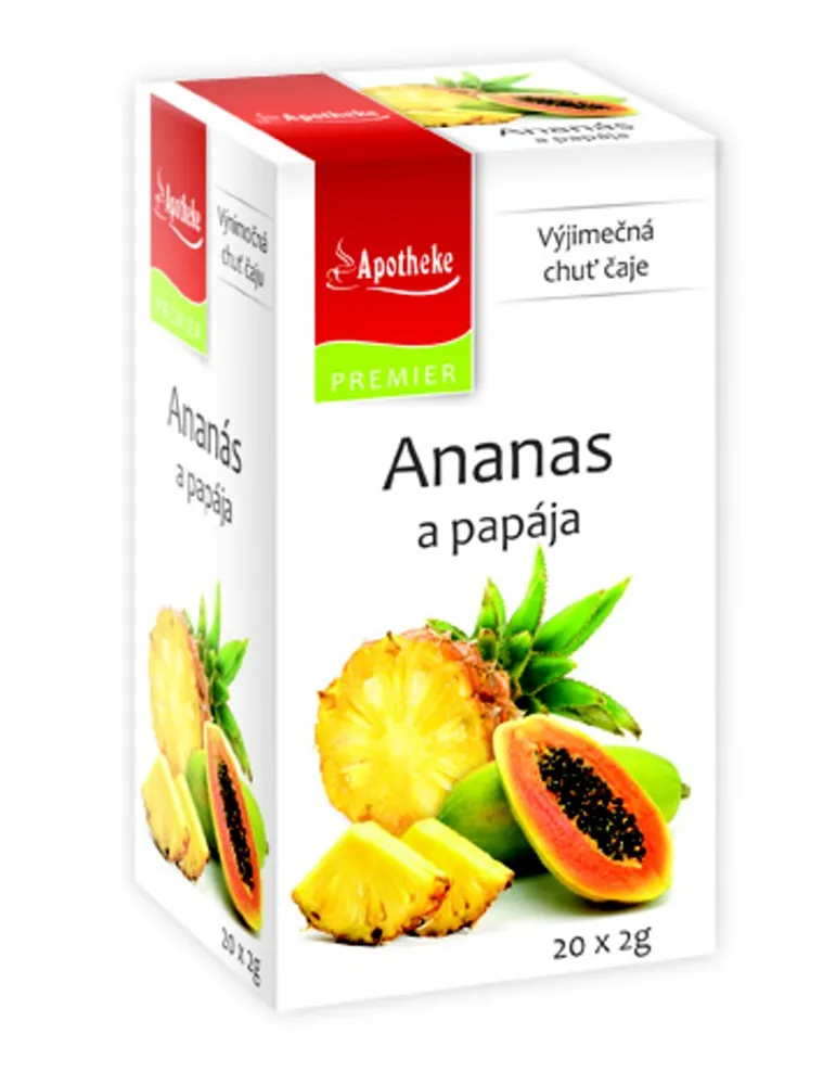 Apotheke Ananas a papája nálevové sáčky 20x2 g
