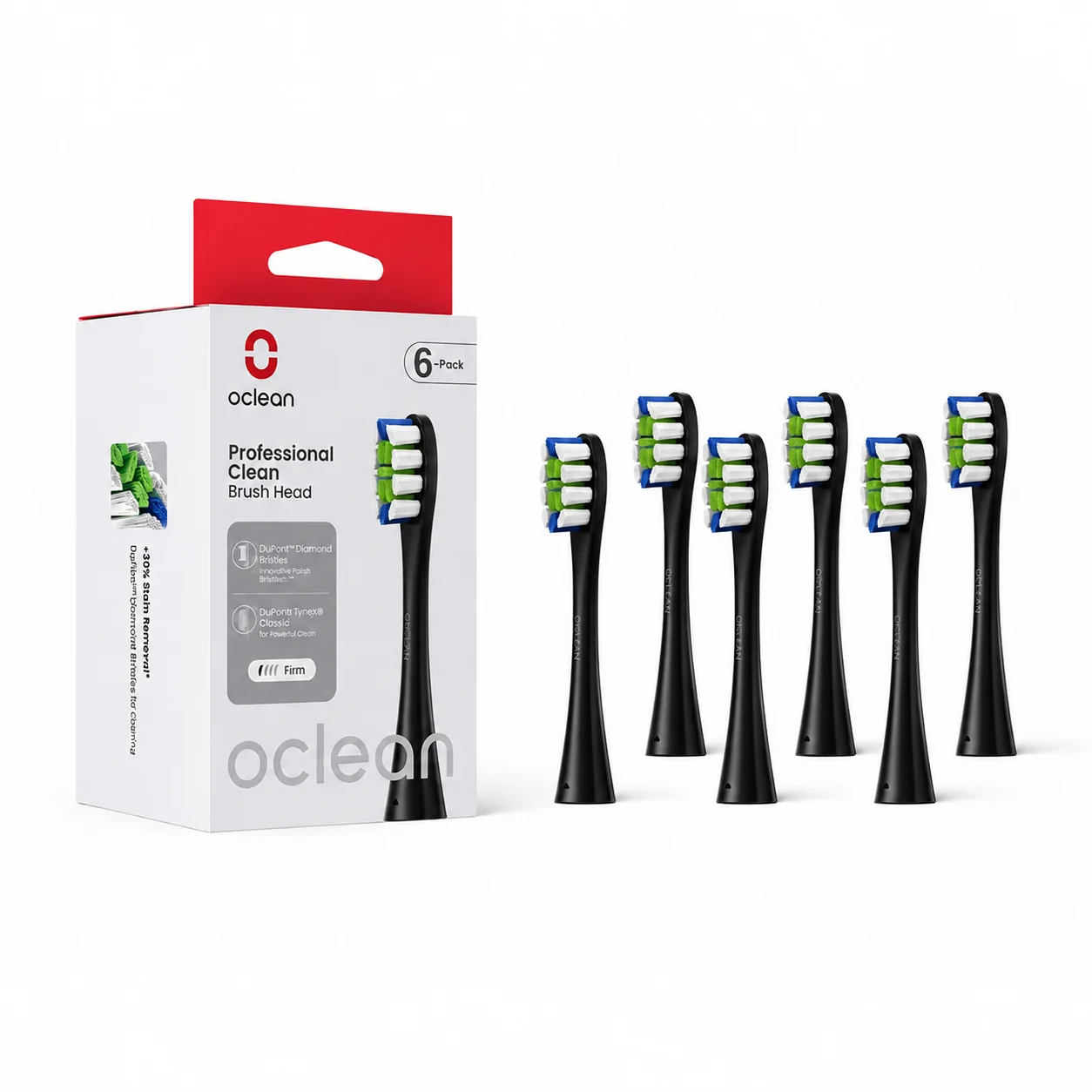 Oclean Professional Clean P1C5 B06 náhradní hlavice 6 ks černé