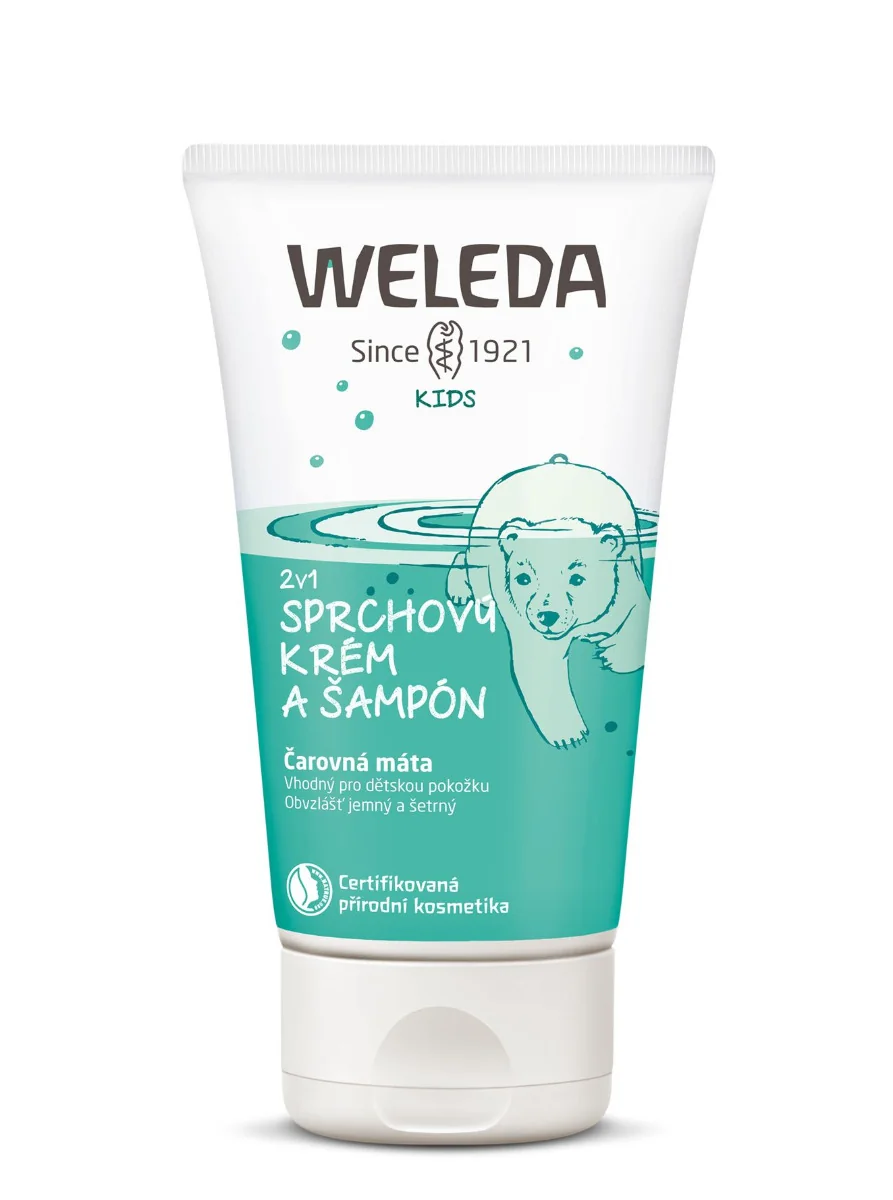 Weleda 2v1 Čarovná máta sprchový krém a šampon 150 ml