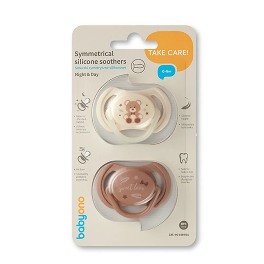 Babyono Dudlíky symetrické 0-6m 2 ks