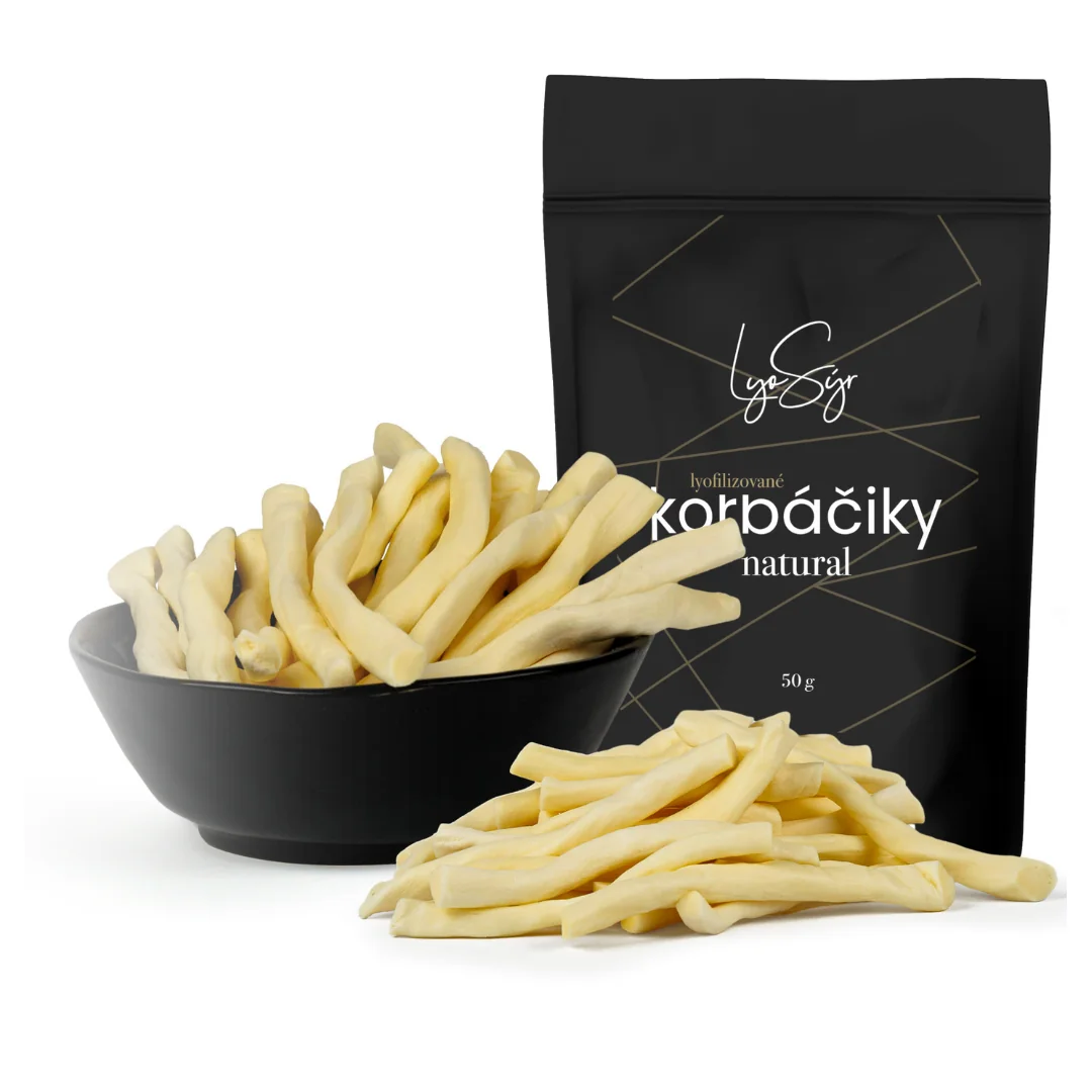 Lyopotraviny Lyofilizované korbáčiky - natural, 1000 g