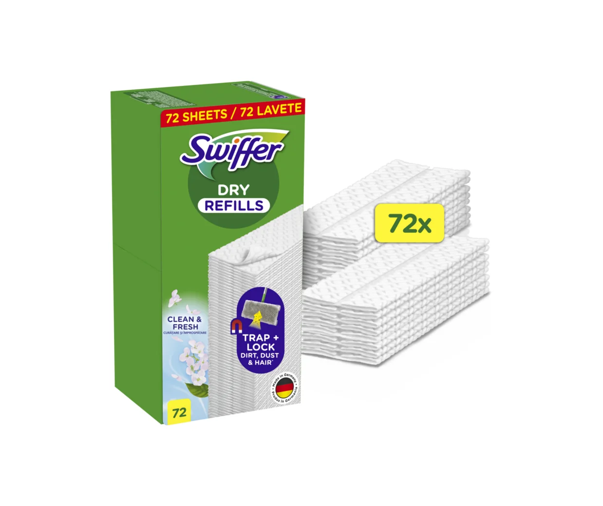 Swiffer Sweeper Suché utěrky na podlahu 72 ks