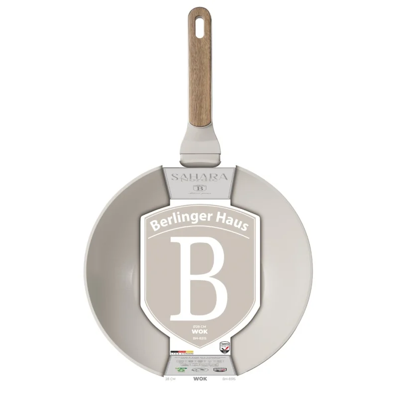 Berlingerhaus Pánev WOK s titanovým povrchem 28 cm Sahara Nordic Collection
