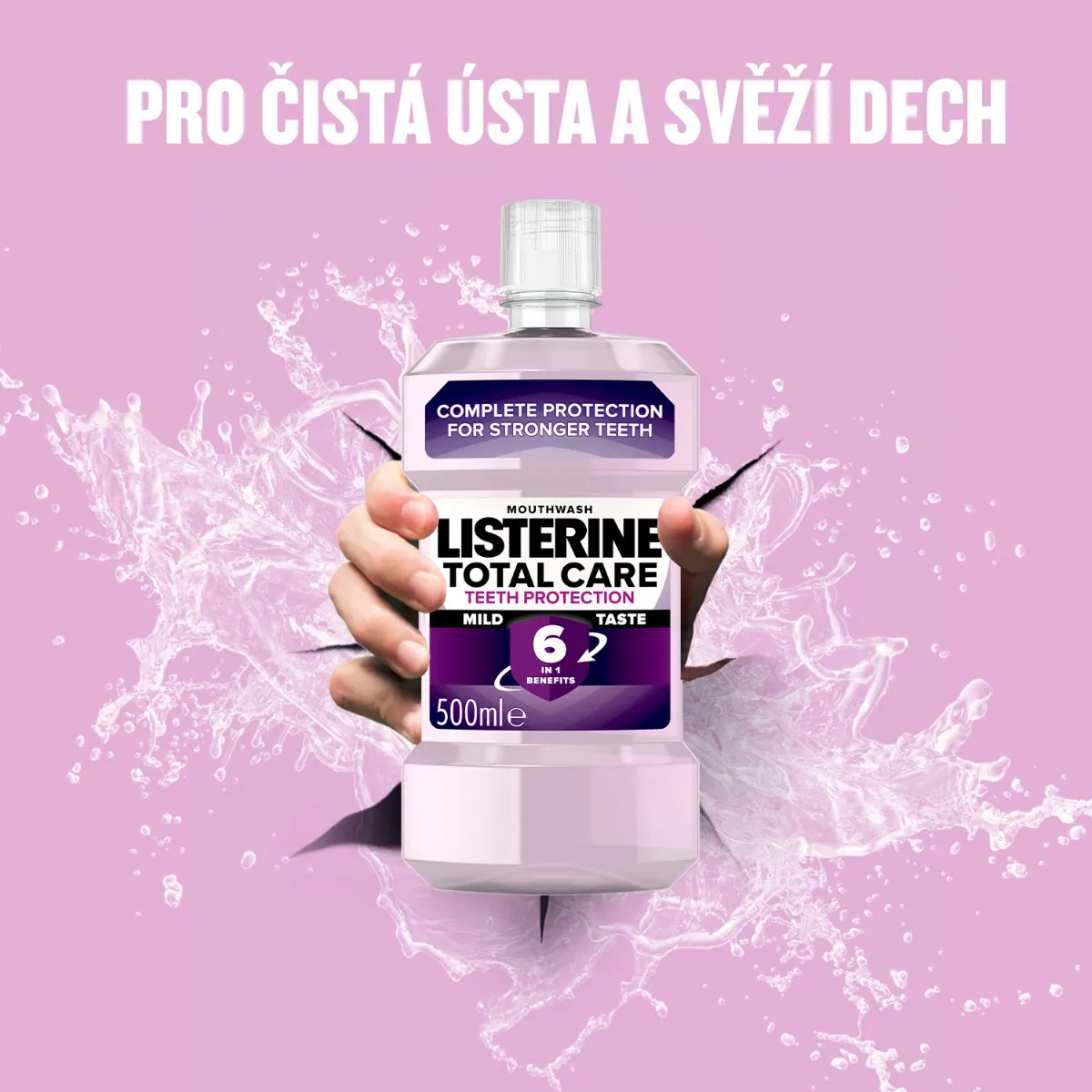 Listerine Total Care Teeth Protection Mild Taste ústní voda 500 ml