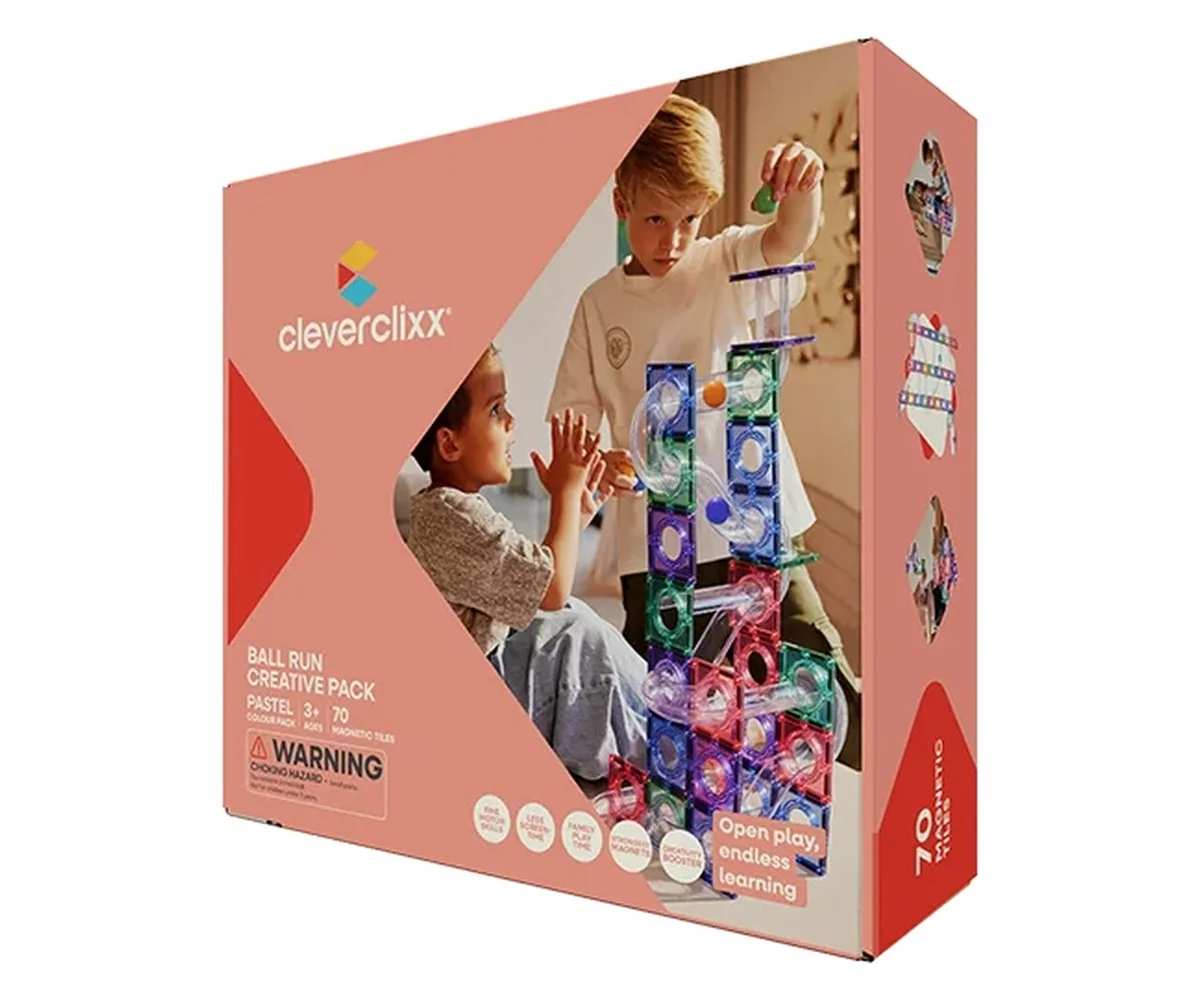 Cleverclixx Kuličková dráha Creative Pastel - 70 ks