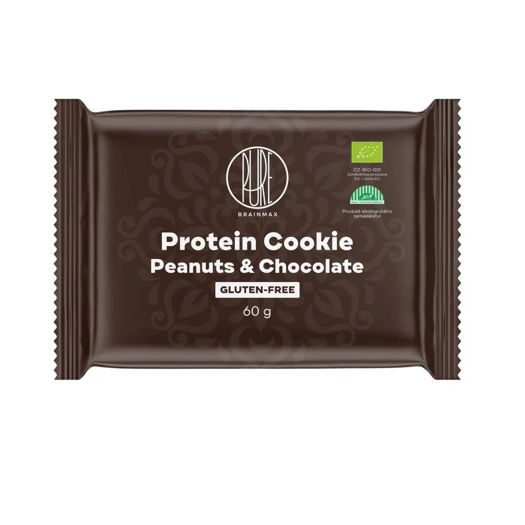 BrainMax Pure Protein Cookie Arašídy & čokoláda BIO 60 g
