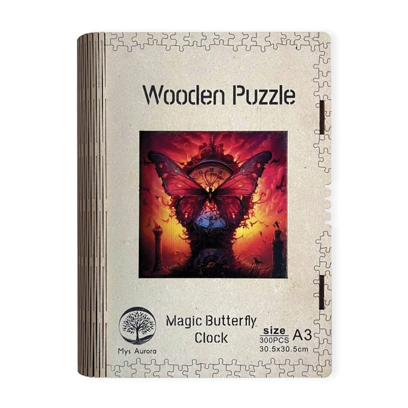 EPEE Wooden puzzle Magic Butterfly Clock A3