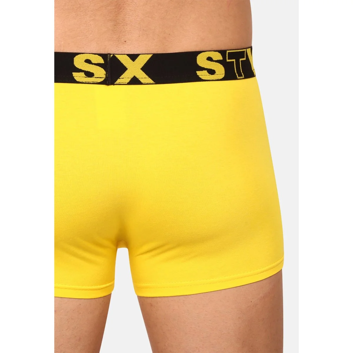 Styx Pánské boxerky sportovní guma žluté (G1068) XXL