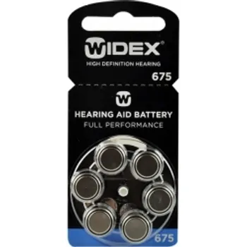 Widex 675 baterie do naslouchadel 6 ks