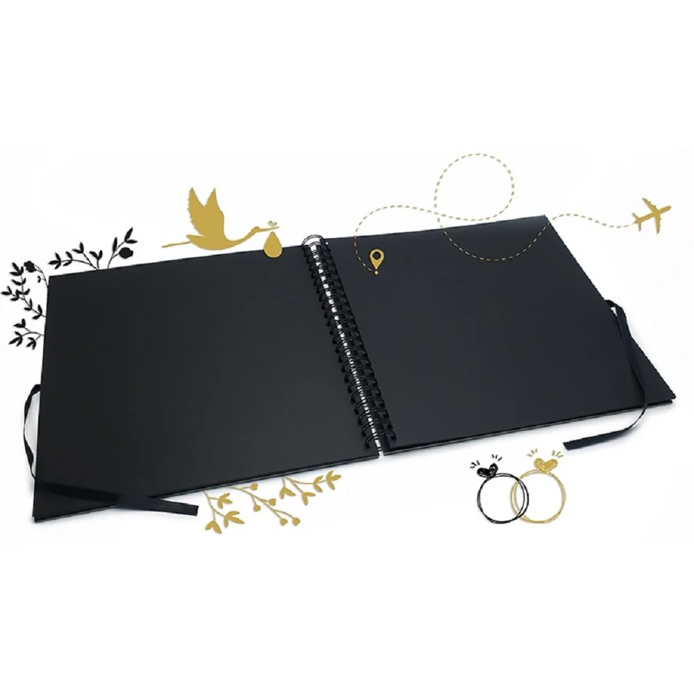 Baloušek Scrapbook XL, 30 × 30 cm, černý