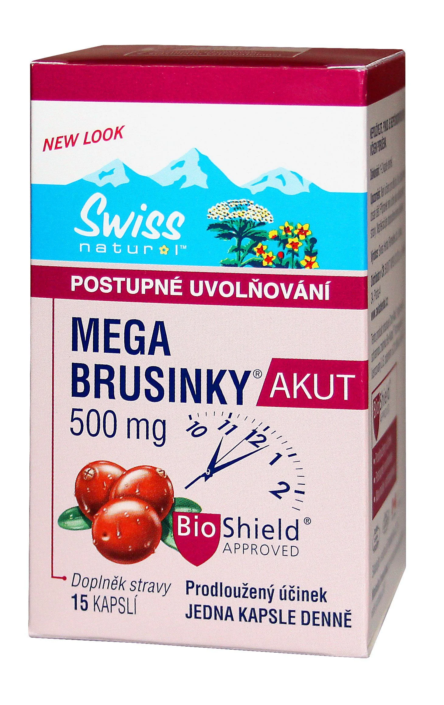 Swiss Mega Brusinky Akut 15 kapslí