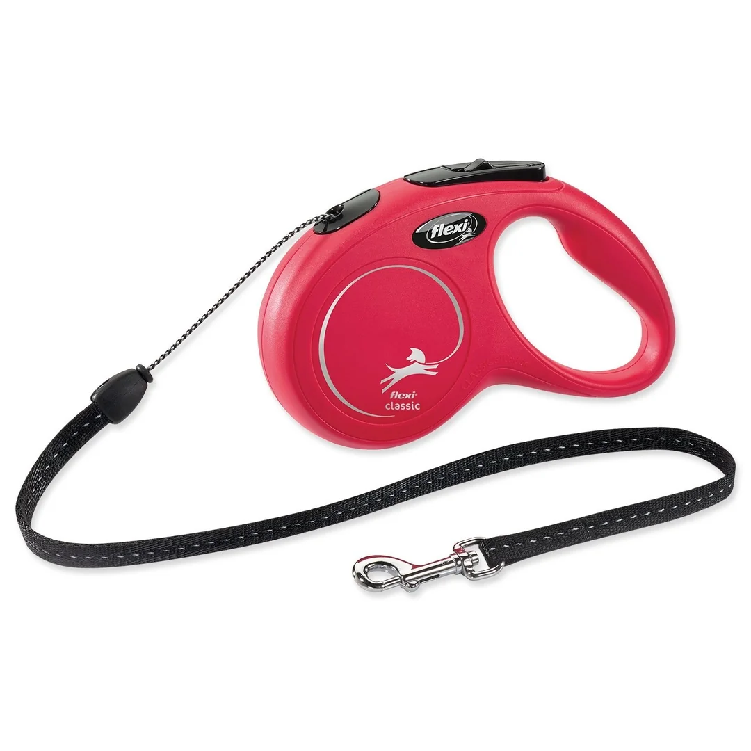 Flexi New Classic lanko S 5m do 12kg červené 