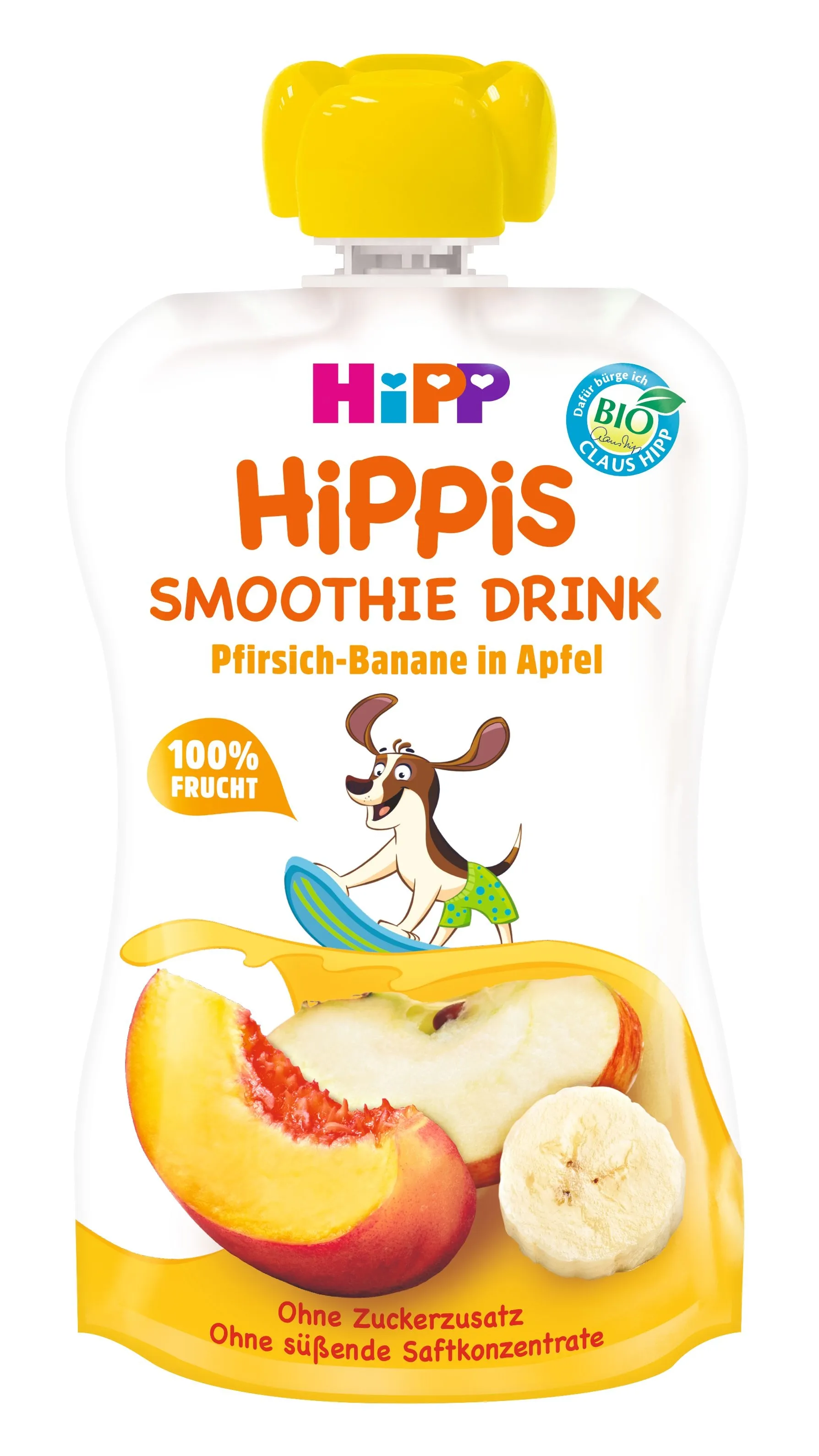 HiPP BIO Smoothie jablko-banán-broskev 120ml