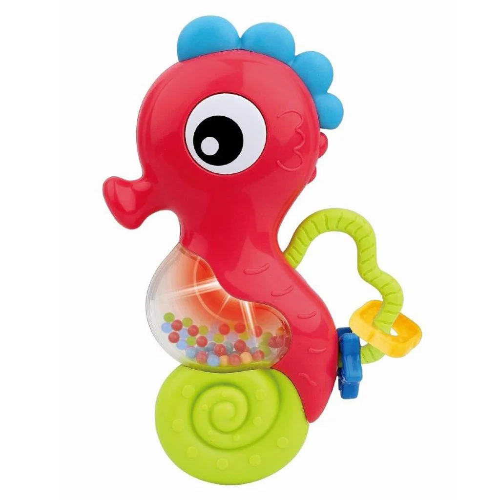 Baby Mix Chrastítko s melodií mořský koník , červené