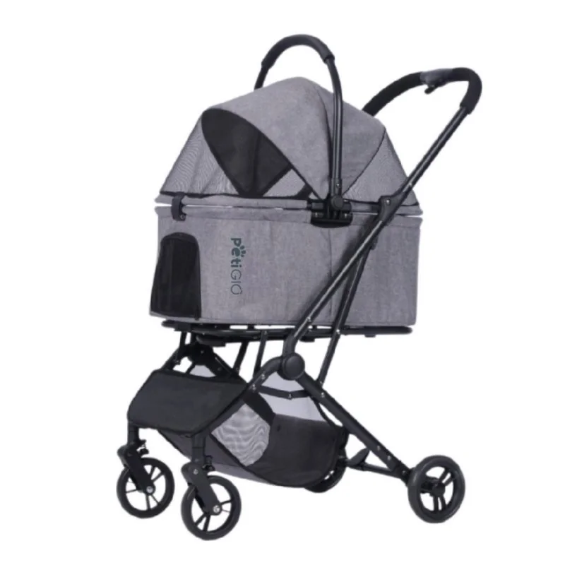 PetiGIO peti-to-Travel kočárek pro psy a kočky Grey