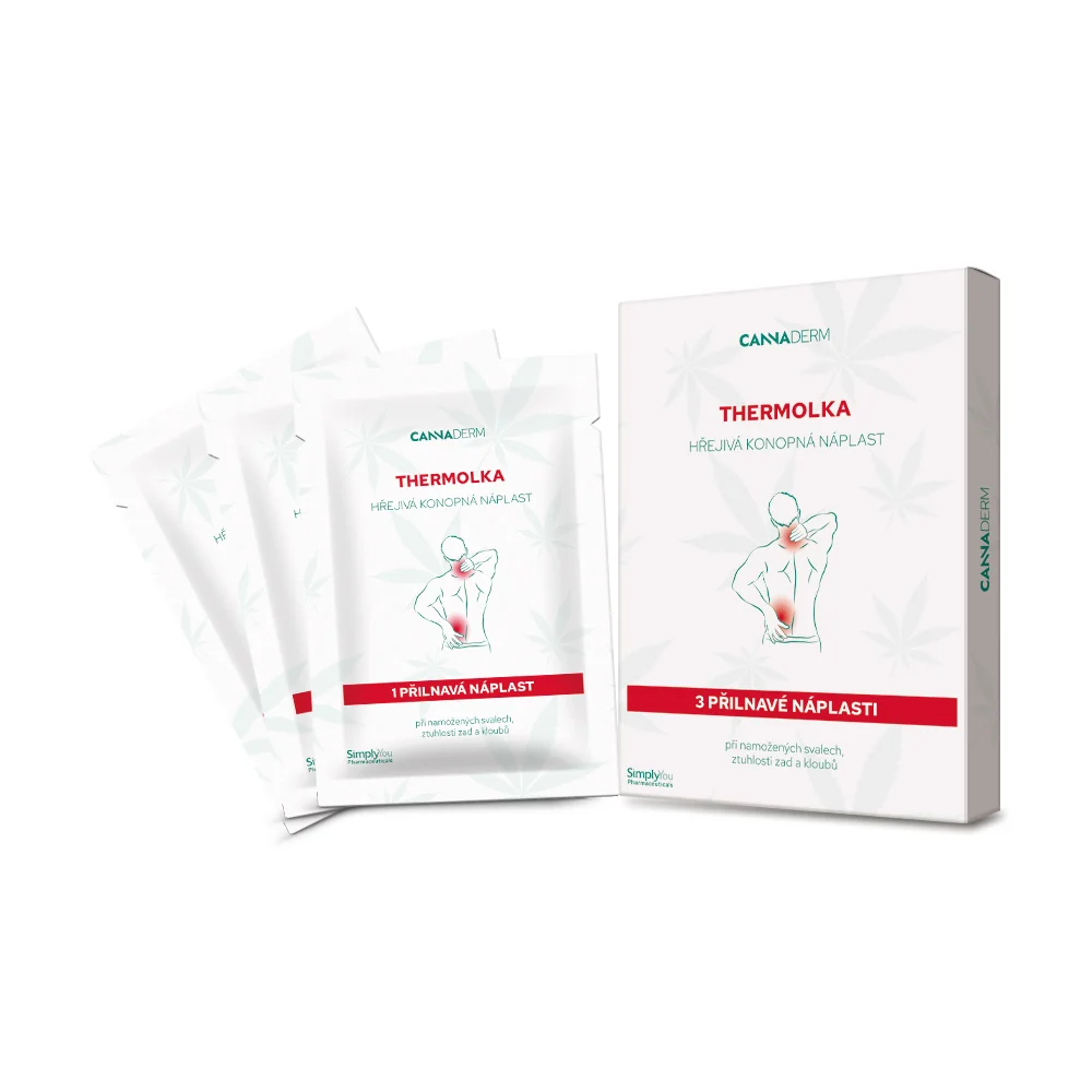 Cannaderm Thermolka Hřejivá konopná náplast 3 ks