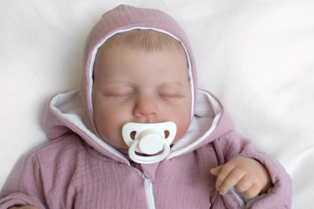 Baby Nellys Mušelínová čepička na zavazování bonetka Girl, Hand Made, pudrová, růžová vel. 62