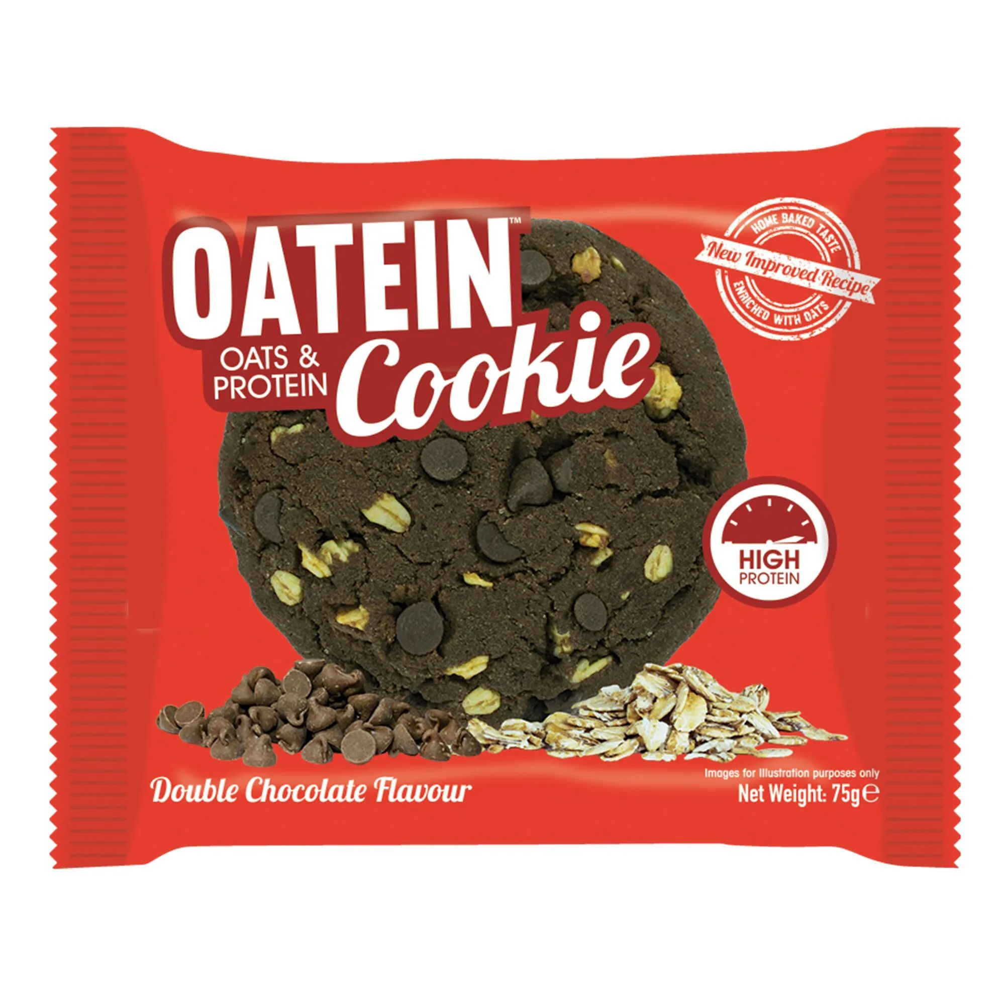 Oatein cookie Double Choc Chip proteinové sušenky 75 g