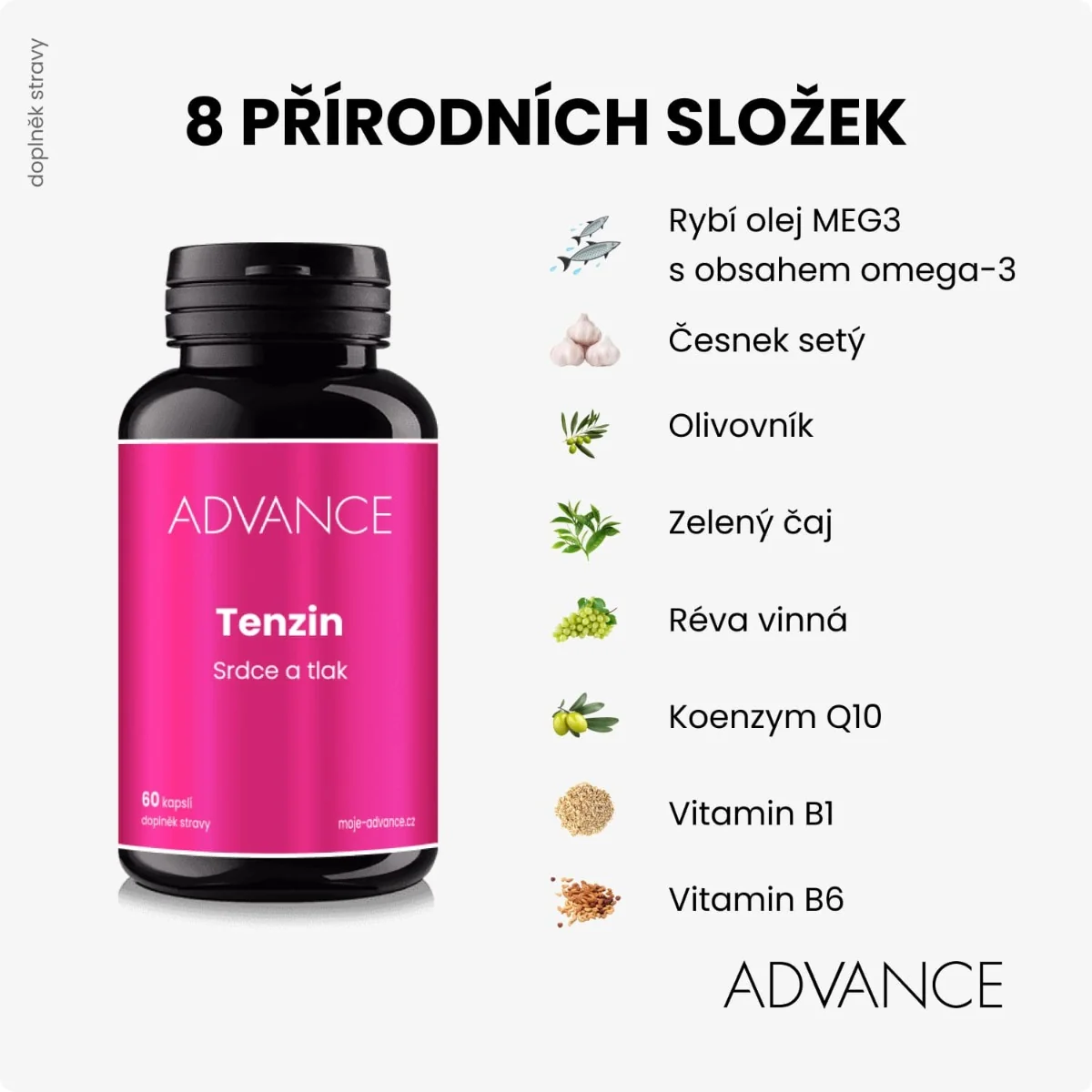 ADVANCE Tenzin srdce a tlak 60 kapslí