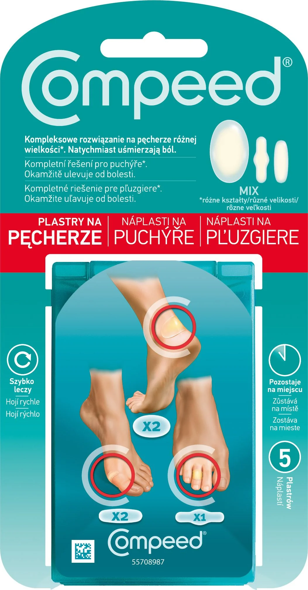 Compeed Náplasti na puchýře mix 5 ks