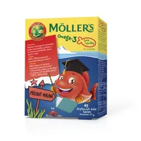 Mollers Omega 3 Želé rybičky malinová příchuť