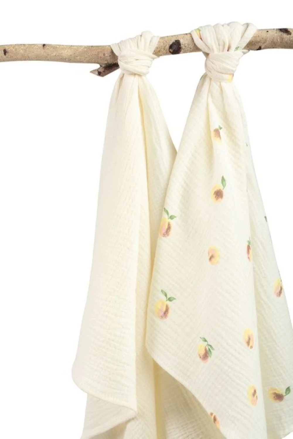 SENSILLO Mušelínové pleny krešované 60×75 cm, Peach cream - sada 2ks